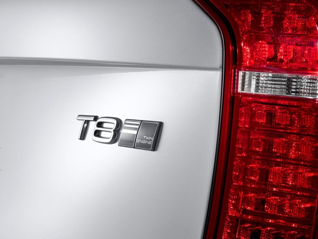 The top of the range Twin Engine version of the all-new Volvo XC90 carries the T8 badge on the tailgate.