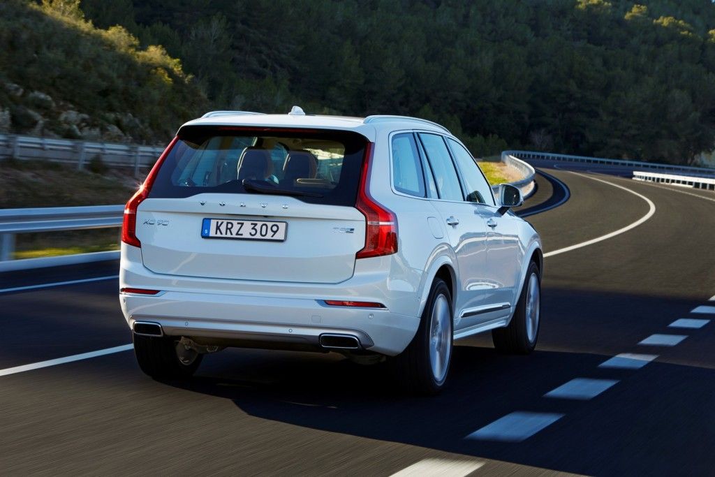 The new Volvo XC90 with the T8 engine driven in Tarragona, Spain.