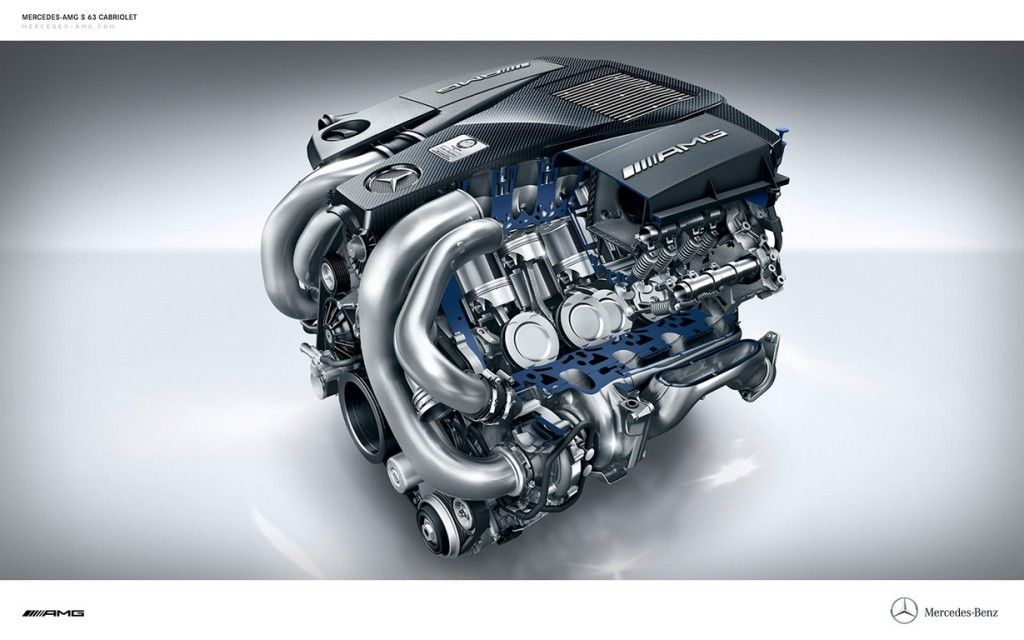 Mercedes - AMG S 63 cabriolet motor engine V8 5,5l