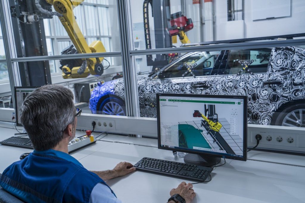 BMW závod 3D meranie measuring robot 5er radu 5 2